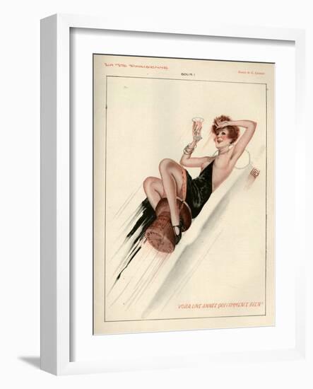 1920s France La Vie Parisienne Magazine Plate-null-Framed Giclee Print