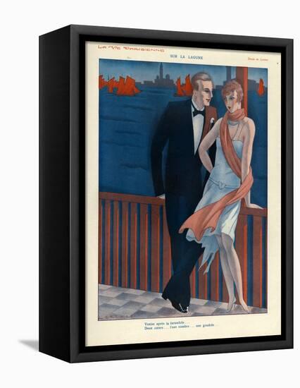 1920s France La Vie Parisienne Magazine Plate-null-Framed Stretched Canvas