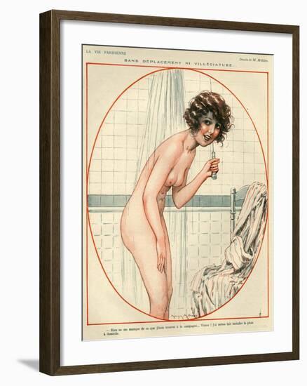 1920s France La Vie Parisienne Magazine Plate-null-Framed Giclee Print