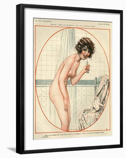 1920s France La Vie Parisienne Magazine Plate-null-Framed Giclee Print