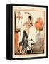 1920s France La Vie Parisienne Magazine Plate-null-Framed Stretched Canvas