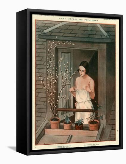 1920s France La Vie Parisienne Magazine Plate-null-Framed Stretched Canvas