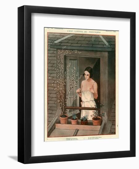 1920s France La Vie Parisienne Magazine Plate-null-Framed Premium Giclee Print