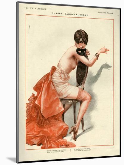 1920s France La Vie Parisienne Magazine Plate-null-Mounted Giclee Print