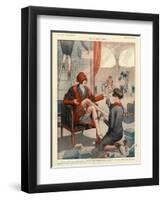 1920s France La Vie Parisienne Magazine Plate-null-Framed Premium Giclee Print