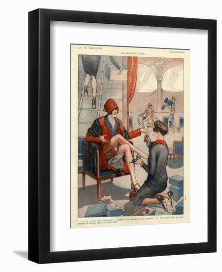 1920s France La Vie Parisienne Magazine Plate-null-Framed Premium Giclee Print