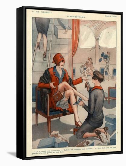 1920s France La Vie Parisienne Magazine Plate-null-Framed Stretched Canvas