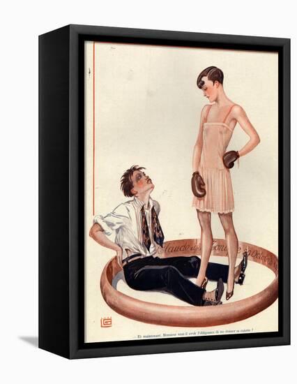 1920s France La Vie Parisienne Magazine Plate-null-Framed Stretched Canvas