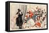 1920s France La Vie Parisienne Magazine Plate-null-Framed Stretched Canvas