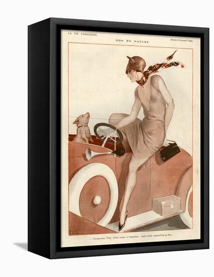 1920s France La Vie Parisienne Magazine Plate-null-Framed Stretched Canvas