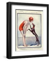 1920s France La Vie Parisienne Magazine Plate-null-Framed Premium Giclee Print