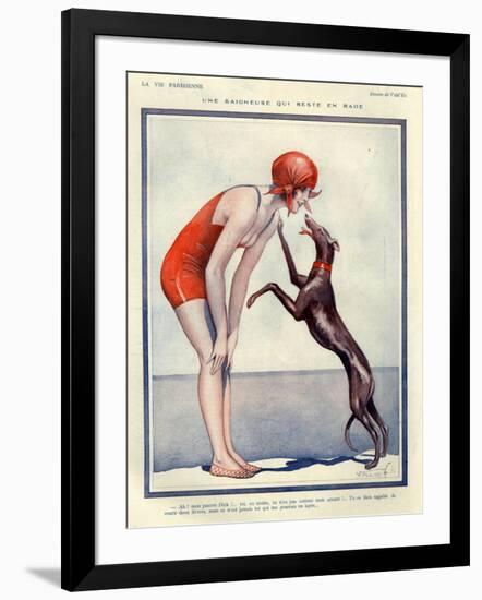 1920s France La Vie Parisienne Magazine Plate-null-Framed Premium Giclee Print