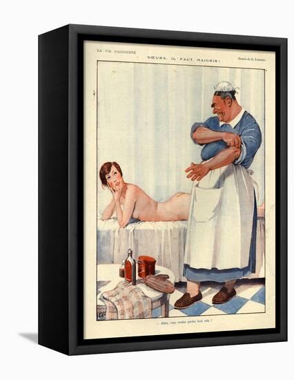 1920s France La Vie Parisienne Magazine Plate-null-Framed Stretched Canvas