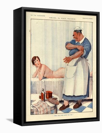 1920s France La Vie Parisienne Magazine Plate-null-Framed Stretched Canvas