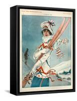 1920s France La Vie Parisienne Magazine Plate-null-Framed Stretched Canvas