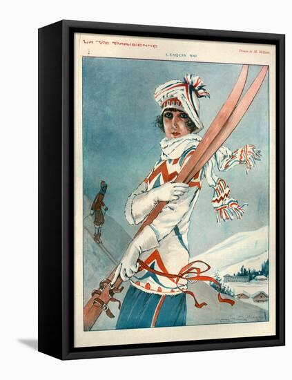 1920s France La Vie Parisienne Magazine Plate-null-Framed Stretched Canvas