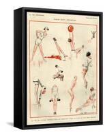 1920s France La Vie Parisienne Magazine Plate-null-Framed Stretched Canvas