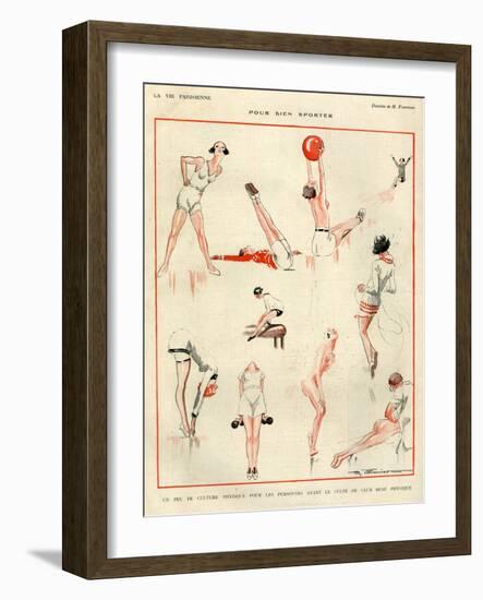 1920s France La Vie Parisienne Magazine Plate-null-Framed Giclee Print