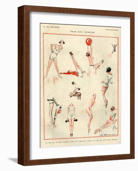 1920s France La Vie Parisienne Magazine Plate-null-Framed Giclee Print