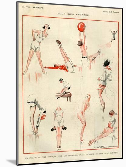 1920s France La Vie Parisienne Magazine Plate-null-Mounted Giclee Print