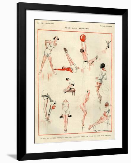 1920s France La Vie Parisienne Magazine Plate-null-Framed Giclee Print