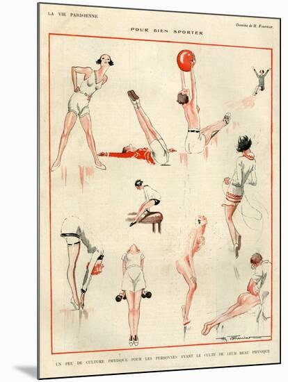 1920s France La Vie Parisienne Magazine Plate-null-Mounted Giclee Print