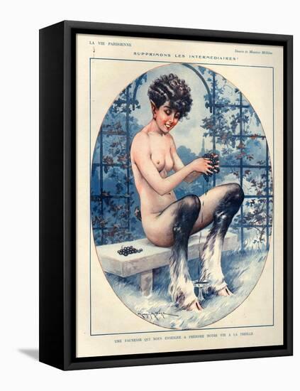 1920s France La Vie Parisienne Magazine Plate-null-Framed Stretched Canvas