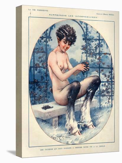 1920s France La Vie Parisienne Magazine Plate-null-Stretched Canvas