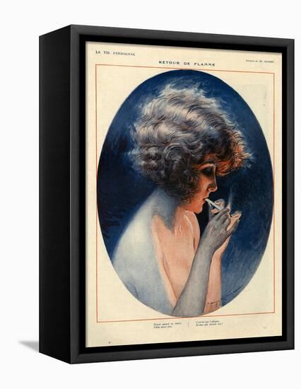 1920s France La Vie Parisienne Magazine Plate-null-Framed Stretched Canvas