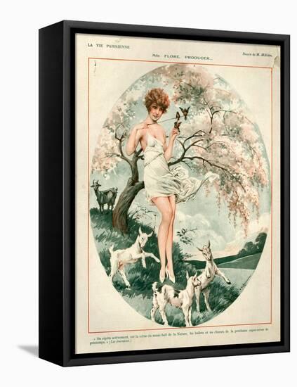 1920s France La Vie Parisienne Magazine Plate-null-Framed Stretched Canvas