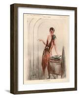 1920s France La Vie Parisienne Magazine Plate-null-Framed Giclee Print