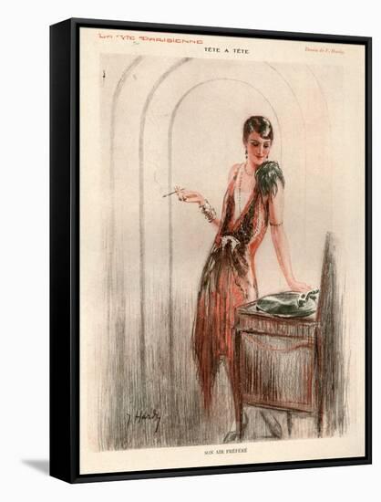 1920s France La Vie Parisienne Magazine Plate-null-Framed Stretched Canvas