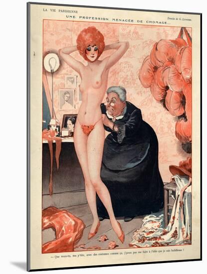 1920s France La Vie Parisienne Magazine Plate-null-Mounted Giclee Print