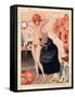 1920s France La Vie Parisienne Magazine Plate-null-Framed Stretched Canvas