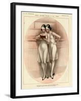 1920s France La Vie Parisienne Magazine Plate-null-Framed Premium Giclee Print