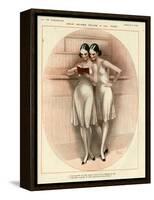 1920s France La Vie Parisienne Magazine Plate-null-Framed Stretched Canvas