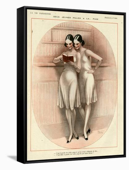 1920s France La Vie Parisienne Magazine Plate-null-Framed Stretched Canvas