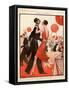 1920s France La Vie Parisienne Magazine Plate-null-Framed Stretched Canvas