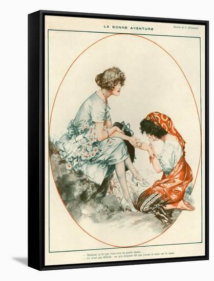 1920s France La Vie Parisienne Magazine Plate-null-Framed Stretched Canvas