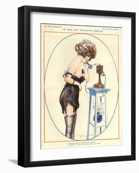 1920s France La Vie Parisienne Magazine Plate-null-Framed Giclee Print