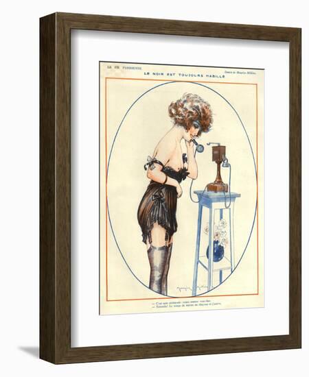 1920s France La Vie Parisienne Magazine Plate-null-Framed Giclee Print