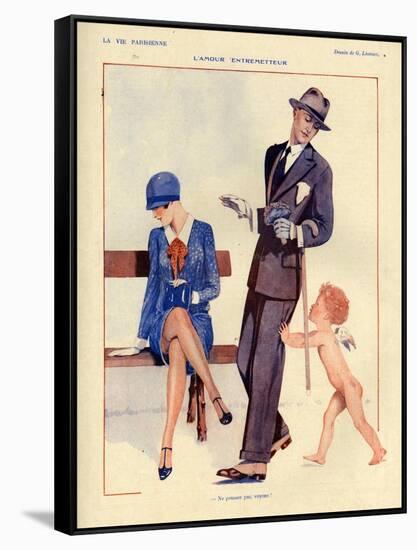 1920s France La Vie Parisienne Magazine Plate-null-Framed Stretched Canvas