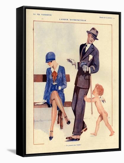 1920s France La Vie Parisienne Magazine Plate-null-Framed Stretched Canvas