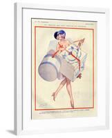 1920s France La Vie Parisienne Magazine Plate-null-Framed Giclee Print