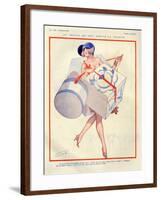 1920s France La Vie Parisienne Magazine Plate-null-Framed Giclee Print