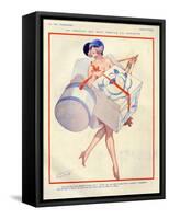 1920s France La Vie Parisienne Magazine Plate-null-Framed Stretched Canvas