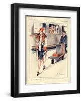 1920s France La Vie Parisienne Magazine Plate-null-Framed Premium Giclee Print