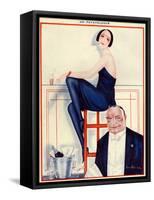 1920s France La Vie Parisienne Magazine Plate-null-Framed Stretched Canvas