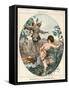 1920s France La Vie Parisienne Magazine Plate-null-Framed Stretched Canvas