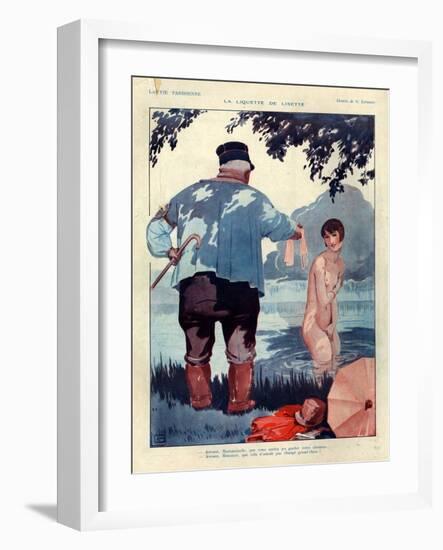 1920s France La Vie Parisienne Magazine Plate-null-Framed Giclee Print